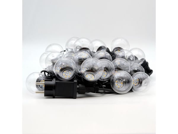 [OUTLET] - RealPower 463627, 24 lamper, LED, Varm hvit, 2200 K, Inne/Ute, Sort