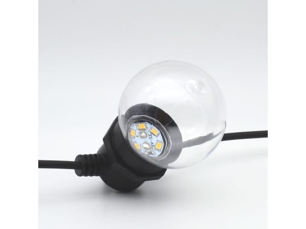 RealPower 463627, 24 lamper, LED, Varm hvit, 2200 K, Inne/Ute, Sort