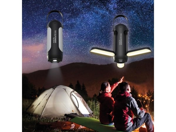 RealPower 473011, Sort, IP44, LED, 2 W, 1 W, Batteri, USB