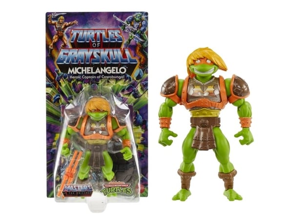Masters of the Universe Origins Turtles Grayskull Michelangelo, 6 år, Flerfarget, Plast