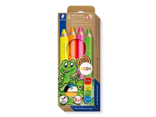 Staedtler 140 C4P1, Soft (myk), Grønn, Oransje, Rosa, Gult, 4 stykker