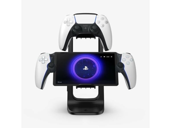 Spigen Controller & Headphone Stand, Nintendo Switch, PlayStation 5, Xbox One, Pidike, musta, Polykarbonaatti, Silikoni