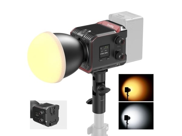 SmallRig RC 100B COB LED, Ulkoinen merkkivalo, Universaali, musta, 1 kpl, Laatikko, 95 mm
