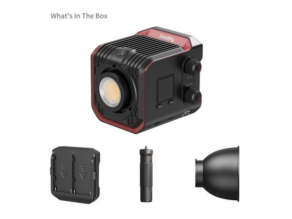 SmallRig RC 100B COB LED, Ulkoinen merkkivalo, Universaali, musta, 1 kpl, Laatikko, 95 mm