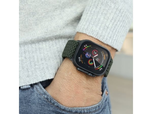 Vonmählen AWS00196, Band, Smartklokke, Svart, Oliven, Apple, Apple Watch, Nylon