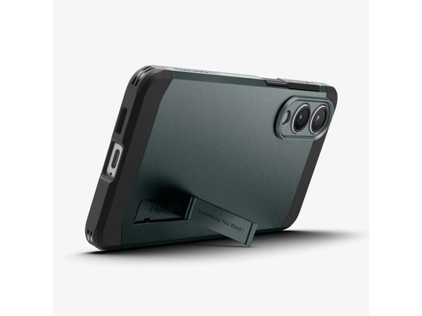 Spigen Tough Armor AI (MagFit), Etui, Samsung, Galaxy S25 Edge, 17 cm (6.7"), Grønn
