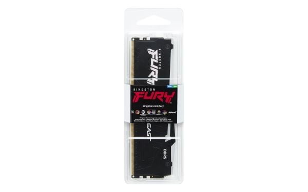 Kingston FURY Beast RGB - DDR5 - modul - 32 GB - DIMM 288-pin - 3000 MHz / PC5-48000 - CL36 - 1.25 V - ikke-bufret - on-die ECC - svart