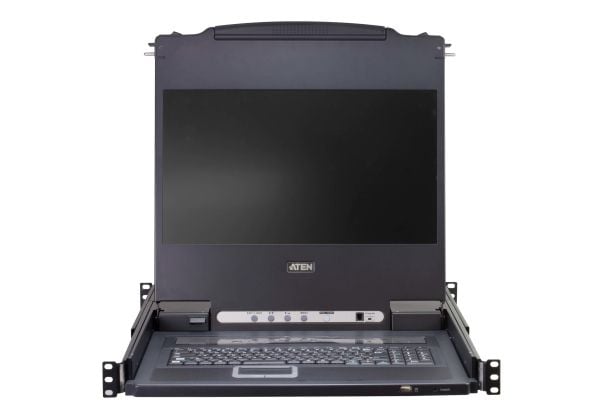 ATEN CL5708MW 43 cm bred LCD KVM-switch, USB-PS/2, VGA, 8 porter, FR-layout