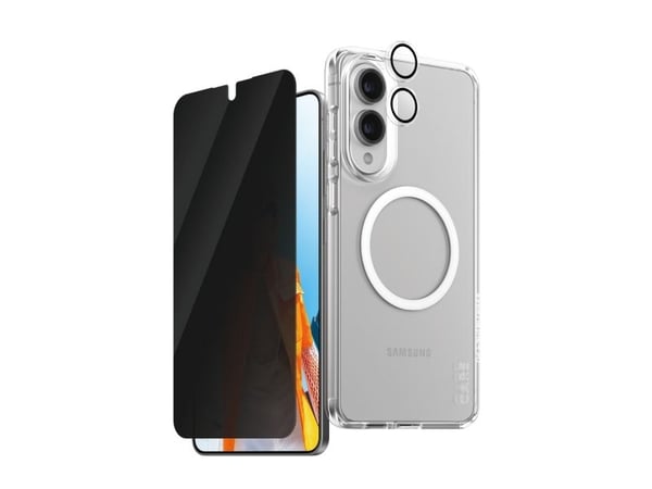 CARE by PanzerGlass Urban Combat - Baksidedeksel for mobiltelefon - plastikk - gjennomsiktig - med PanzerGlass Privacy Screen Protector and PanzerG...