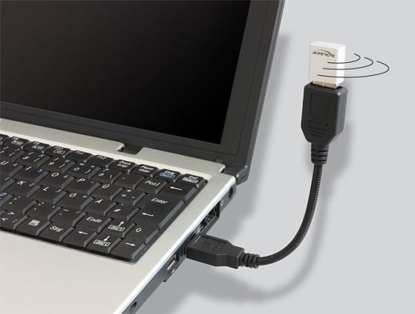 Delock - USB-forlengelseskabel - USB (hann) til USB (hunn) - USB 2.0 - 16 cm - svart