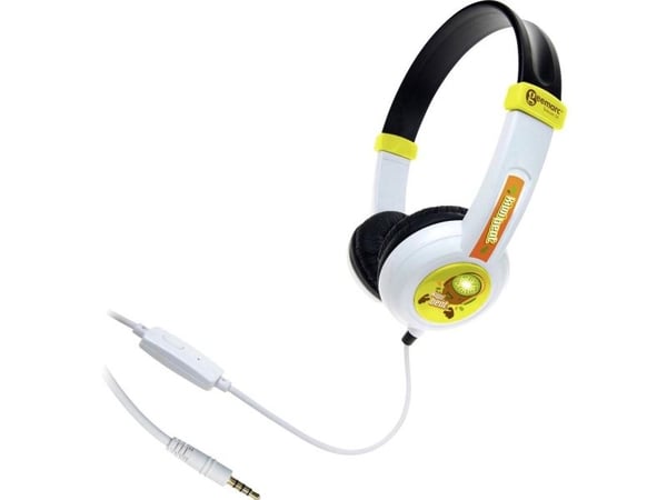 Geemarc Telecom Kiwibeat Smart 101, Koblet med ledninger (ikke trådløs), Musikk, 20 - 20000 Hz, Hodesett, Sort, Hvit, Gult