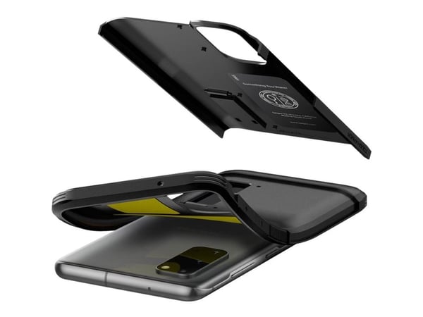 Spigen Tough Armor - Matkapuhelimen takakuori - polykarbonaatti, termoplastinen polyuretaani (TPU) - musta - Samsung Galaxy S20, S20 5G -puhelimille