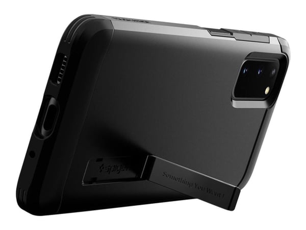 Spigen Tough Armor - Matkapuhelimen takakuori - polykarbonaatti, termoplastinen polyuretaani (TPU) - musta - Samsung Galaxy S20, S20 5G -puhelimille