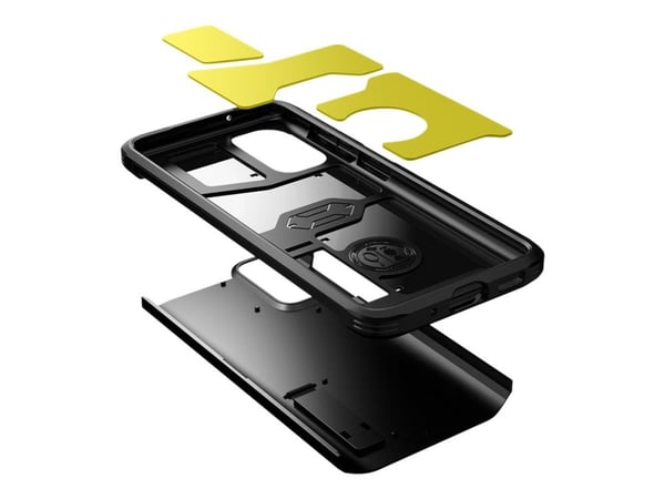 Spigen Tough Armor - Matkapuhelimen takakuori - polykarbonaatti, termoplastinen polyuretaani (TPU) - musta - Samsung Galaxy S20, S20 5G -puhelimille