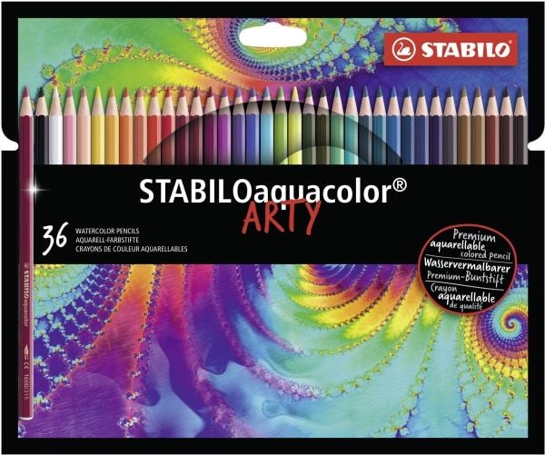 STABILO aquacolor ARTY, Multifärg, 36 styck