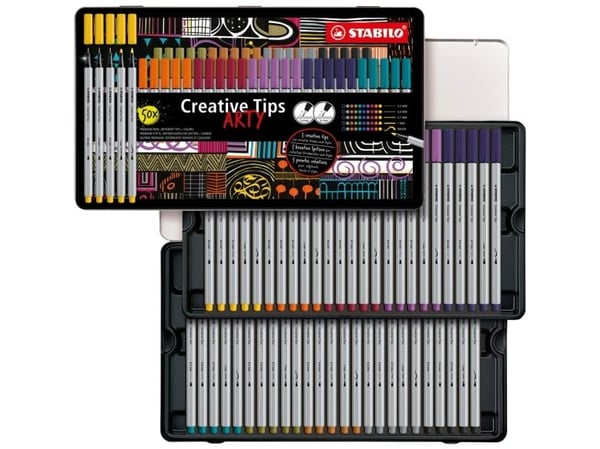 STABILO Creative tips ARTY, 50 styck, Multifärg
