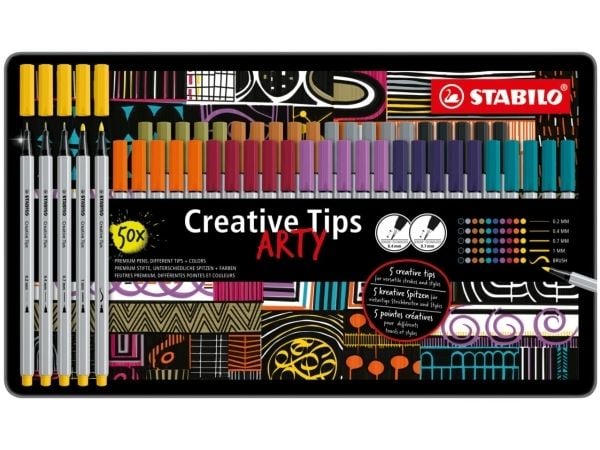 STABILO Creative tips ARTY, 50 styck, Multifärg