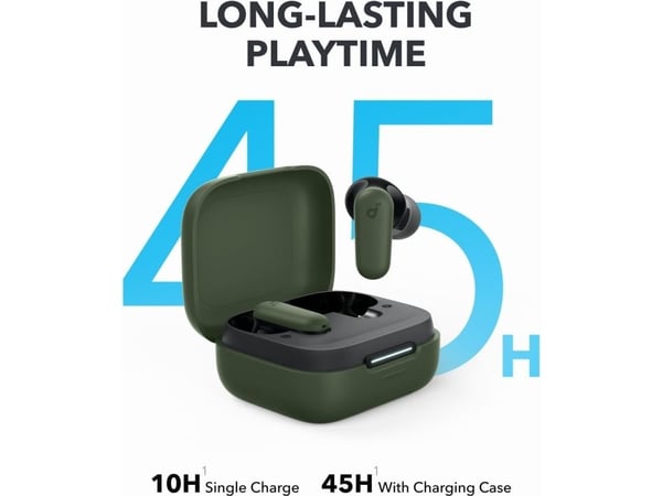 Soundcore P30i - True wireless-hodetelefoner med mikrofon - i øret - Bluetooth - aktiv støydemping - grønn