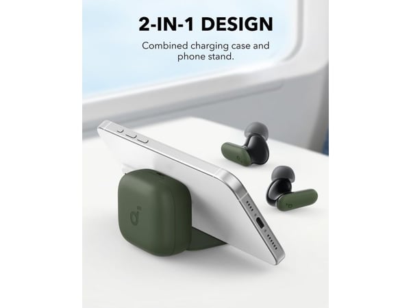Soundcore P30i - True wireless-hodetelefoner med mikrofon - i øret - Bluetooth - aktiv støydemping - grønn