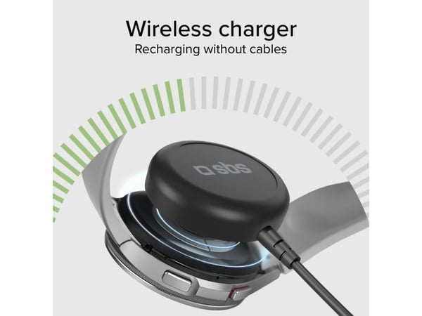 SBS TECHGSAMWATCH, Innendørs, USB, Trådløs lading, 1,2 m, Hvit