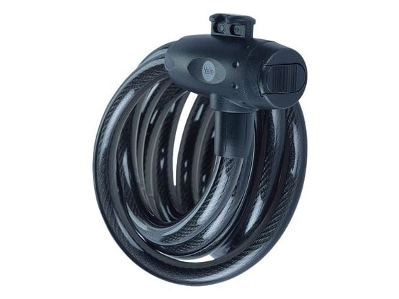 Yale YCK0/12/200/2, Kabellås, Sort, Stål, Nøkkel, 150 mm, 150 mm