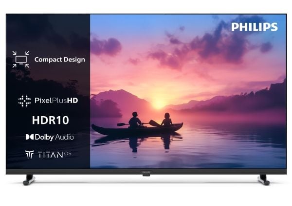 Philips 32PHS6000 - 32" Diagonalklasse LED-bakgrunnsbelyst LCD TV - Smart TV - TITAN OS - 720p 1366 x 768 - HDR - svart