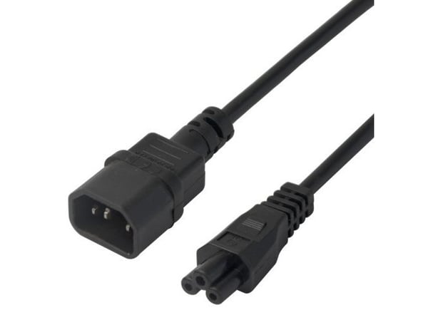 DELTACO - Virtajohto - IEC 60320 C14 - IEC 60320 C5 - AC 250 V - 2,5 A - 50 cm - musta - IEC 60320 C14 - IEC 60320 C5 - AC 250 V - 2,5 A - 50 cm - ...