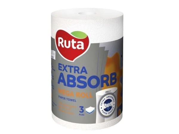 Ruta Mega Roll kjøkkenpapir 200 ark 3-lags 1 rull (TOWEL PAPER RUTA MEGA ROLL 200SHE 3L 1RO)