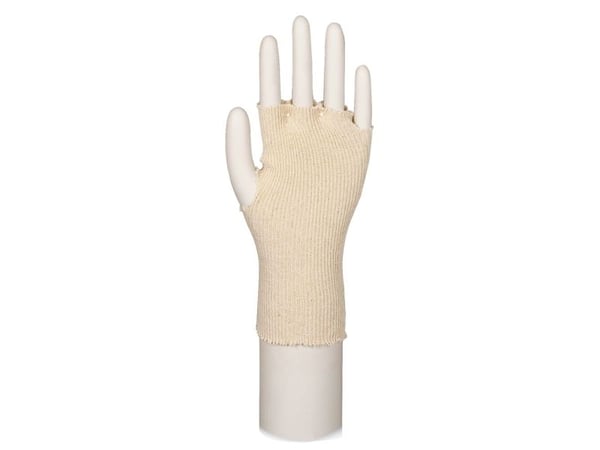 Tekstil handske, ABENA, One size, nature, bomuld/polyester - (25 stk.)