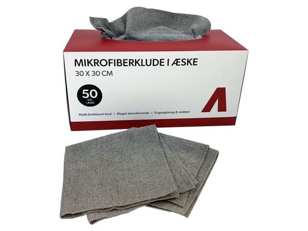 Mikrokuituliina laatikossa, 30x30cm, 180gsm, 50 kpl Mikrokuituliina laatikossa, 30x30cm, 180gsm, 50 kpl