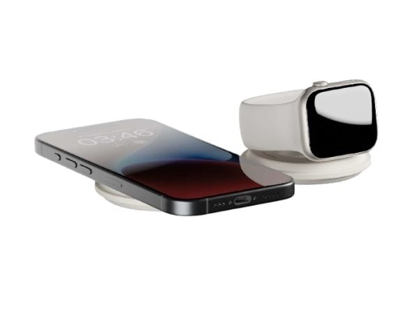 Native Union Voyage 2-In-1, Innendørs, USB, Trådløs lading, Lysegrå