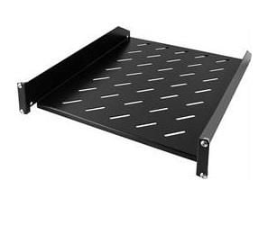 DELTACO - Rack-hylle - svart - 2U - 19"