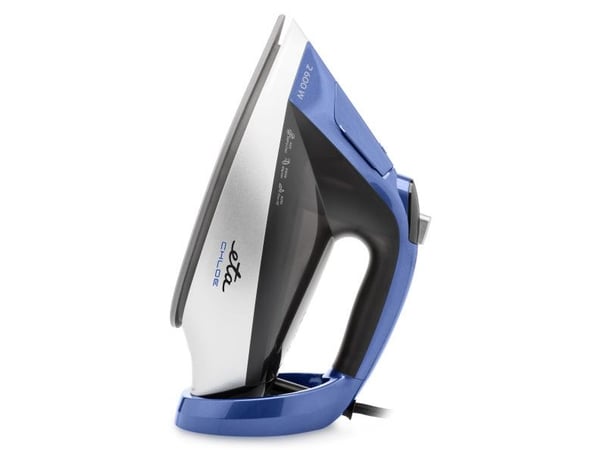 ETA Chloe 2276 90000 - Dampstrykejern med automatisk slukking - såleplate: keramisk - 2600 W - blå/sølv