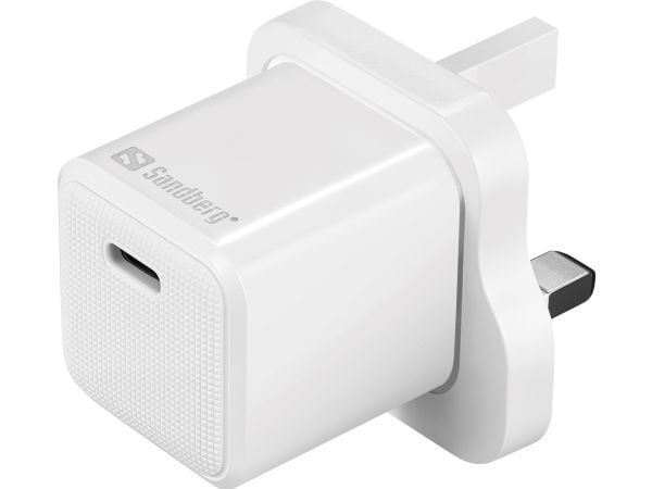 Sandberg - Strømadapter - 20 watt - 3 A - PD (USB-C) - på kabel: Lightning - Storbritannia