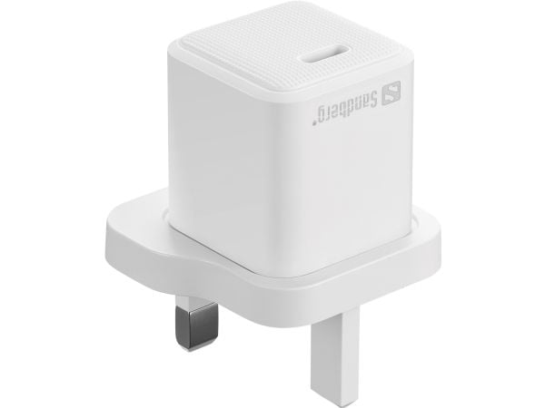 Sandberg - Strømadapter - 20 watt - 3 A - PD (USB-C) - på kabel: Lightning - Storbritannia