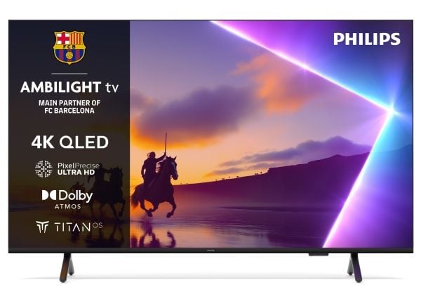 Philips 43PUS8500 - 43" Diagonalklasse LED-bakgrunnsbelyst LCD TV - QLED - Smart TV - TITAN OS - 4K UHD (2160p) 3840 x 2160 - HDR - matt svart