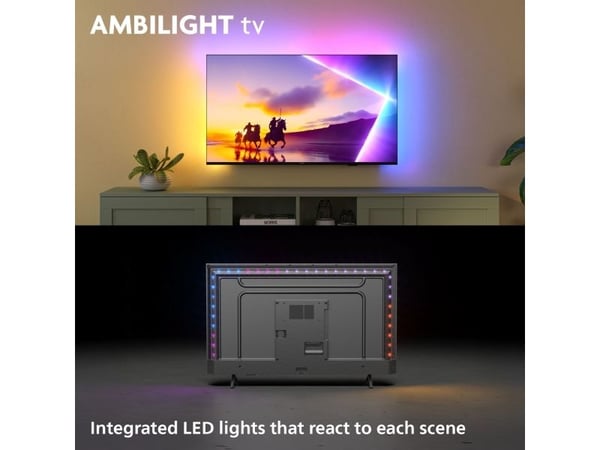 Philips 43PUS8500 - 43" Diagonalklasse LED-bakgrunnsbelyst LCD TV - QLED - Smart TV - TITAN OS - 4K UHD (2160p) 3840 x 2160 - HDR - matt svart