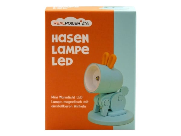 RealPower LED-eläin taskulamppu Sininen kani jalustan kanssa