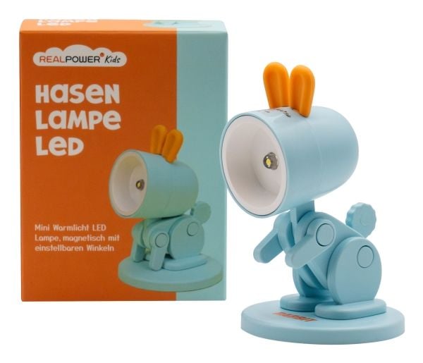 RealPower LED-eläin taskulamppu Sininen kani jalustan kanssa