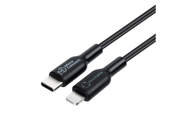 Microconnect ECO-USB3.1CL2, 2 m, Lightning, USB C, Uros, Uros, musta