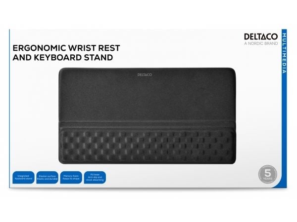 Deltaco 1903247, Gel, Lycra, Memory skum, Sort, 880 g, 1 stykker, 450 mm, 40 mm