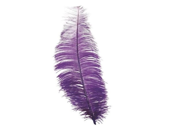 Lilla strudsefjer 30 cm, 12 stk