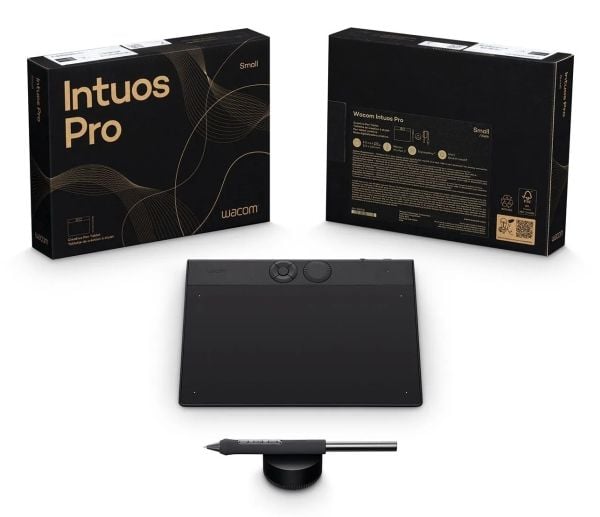 Wacom Intuos Pro - Digitaliserer - liten - høyre- og venstrehåndet - 18.7 x 10.5 cm - elektromagnetisk - 3 knapper - trådløs, kablet - USB, Bluetooth