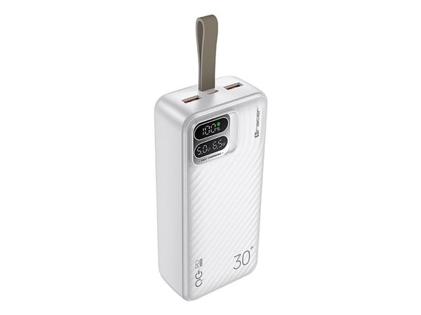 Tracer Blaze, 30000 mAh, Quick Charge 3.0, 65 W, Valkoinen