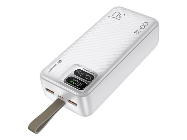 Tracer Blaze, 30000 mAh, Quick Charge 3.0, 65 W, Valkoinen
