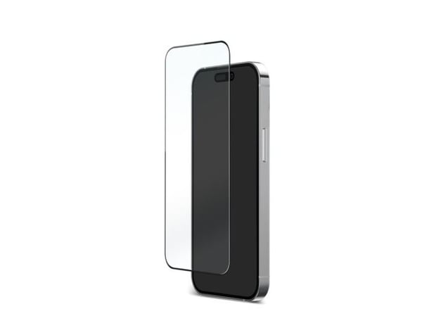 DELTACO - Matkapuhelimen näytönsuoja - 9H, oleofobinen - 2.5D - lasi - yksityisyyssuodattimella - kehyksen väri musta - Apple iPhone 15 Pro Maxille
