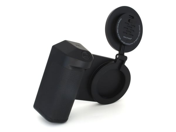 RealPower Selfie MagFree, Selfie-lys, Sort, Hvit, Akrylonitril-butadien-styren (ABS), Polyuretan (PU), Universell, LED, 120 mm