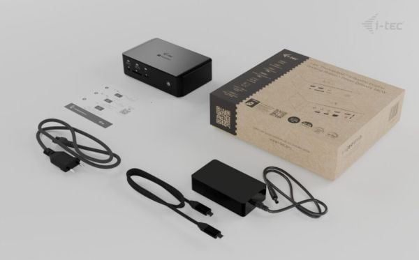 i-Tec - Dokkingstasjon - USB-C / USB4 / Thunderbolt 3 / Thunderbolt 4 / Thunderbolt 5 - 2 x HDMI, 2 x Thunderbolt 5 - 1GbE, 2.5GbE - 160 watt - Europa