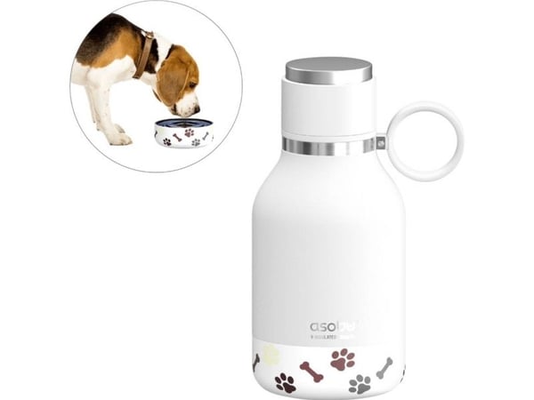 Asobu Dog Bowl, Inne/Ute, 1000 ml, Hvit, Metallisk, Rustfritt stål, 14,6 cm