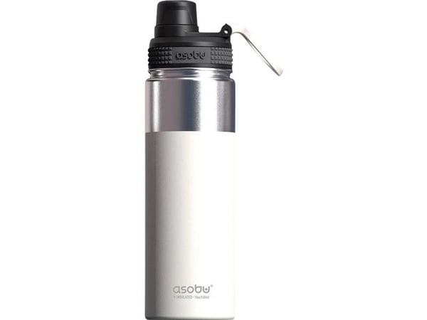 Asobu Alpine Flask, 530 ml, Turgåing, Hvit, Rustfritt stål, Voksen, Mann/kvinne